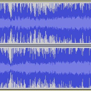 waveform of audio file
